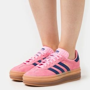 Size 9 - Adidas Gazelle Bold Pink Glow/Victory Blue/Gum